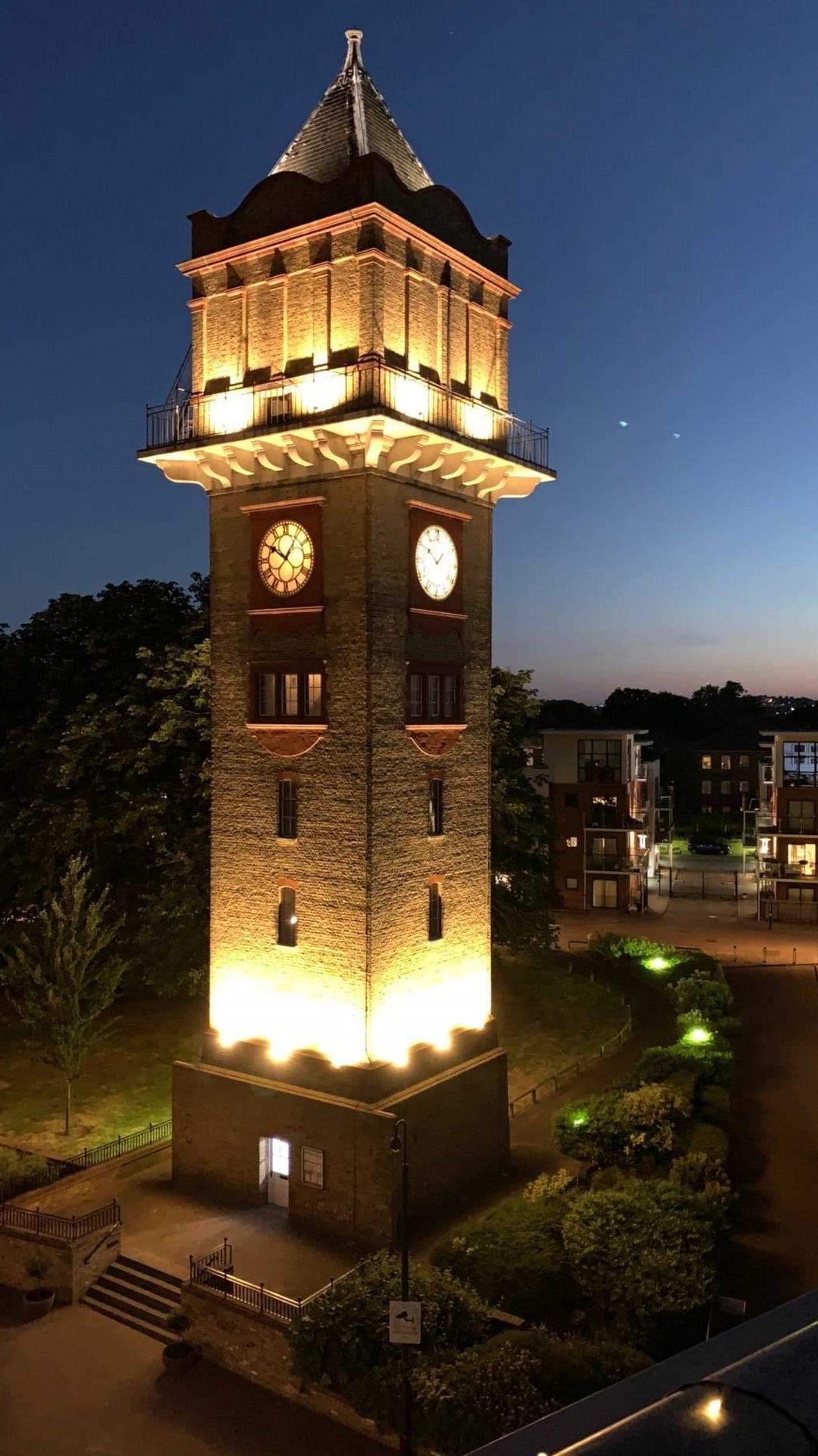 Hither Green former water tower, now clock tower